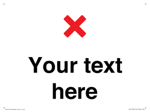 Custom plain background, red cross sign